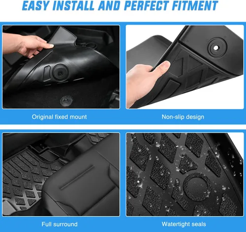 Miniatura 4 de Nilight Alfombrillas TPE para Volvo VNL 300 430 630 670 730 780 2004-2018 Volvo VT modelos 2006-2010 para todo tipo de clima, ajuste personalizado