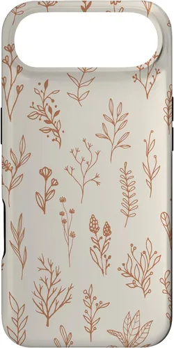 Miniatura 27 de Cute Beige Brown Wildflower Aesthetic Flower Pattern Case for iPhone 17