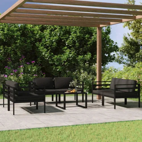 Miniatura 19 de Juego de 7 piezas para patio con cojines, sofá al aire libre, juego de bar de patio, muebles modernos para exteriores, banco de comedor