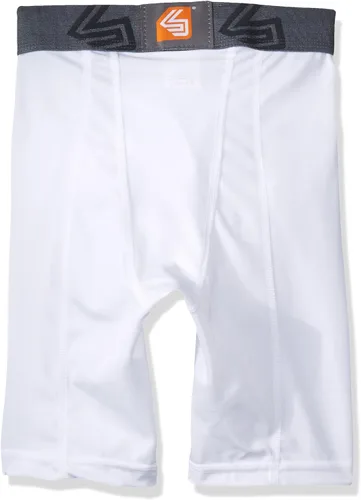 Miniatura 2 de Shock Doctor Compression Shorts with Protective Bio-Flex Cup, Moisture Wicking Vented Protection, Adult