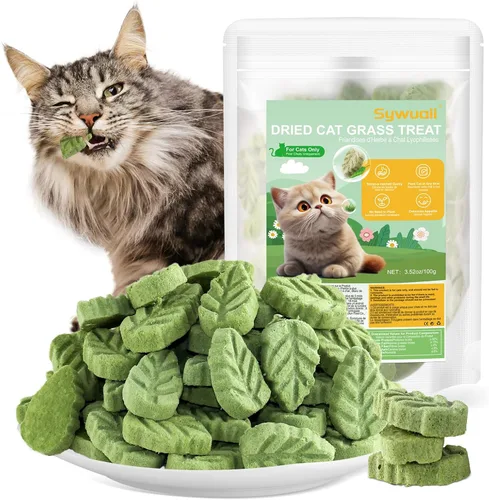Golosinas de Hierba para Gatos 100g/3.52oz, Varilla de Hierba para Gatos para Dentición para Eliminar Bolitas de Pelo y Limpieza de Dientes, Palo de