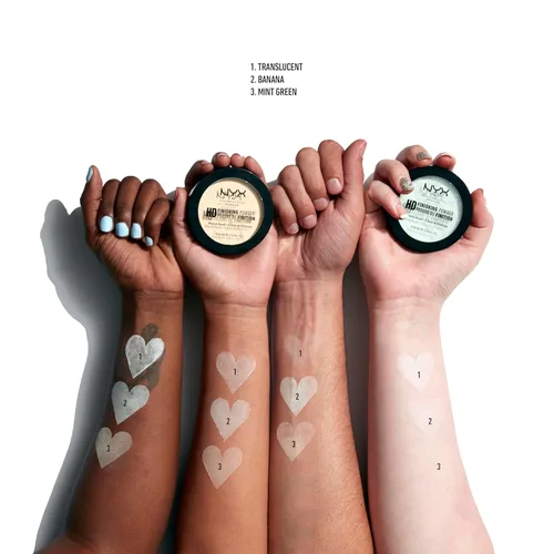 Miniatura 4 de Polvo de maquillaje NYX PROFESSIONAL MAKEUP HD, Polvo fijador prensado - Translúcido