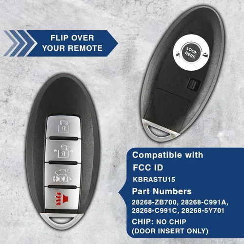 Miniatura 5 de KeylessOption Control remoto para auto, reemplazo para KBRASTU15