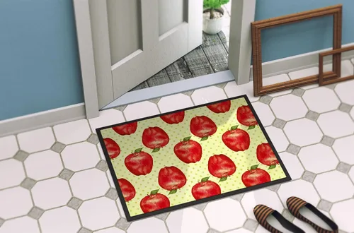 Miniatura 4 de Caroline's Treasures BB7516JMAT - Tapete de acuarela de manzanas y lunares, 24 x 36 pulgadas, tapete para puerta delantera, para interiores