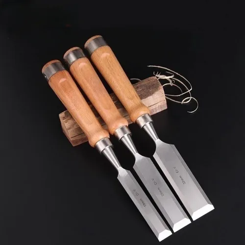 Miniatura 4 de DEEG Juego de herramientas de cincel de madera de 12 piezas, kit de cincel de tallado de carpintería con estuche de madera prémium para carpintero