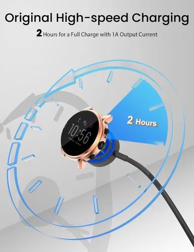 Miniatura 3 de Sinoacc Paquete de 2 cargadores para Fossil Gen 6 Gen 5 Gen 5E Gen 4 Smartwatch Cable de carga para Emporio Armani/Skagen falster 2 / Misfit Vapor 2