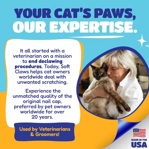 Miniatura 9 de Soft Claws Fundas para Uñas de Gatos para Gatos Pequeños – (40 Fundas, Transparentes) - Fabricado en Estados Unidos - Desarrollado por Veterinarios