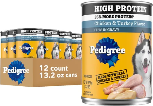 Miniatura 15 de Pedigree Alimento húmedo para perros con alto contenido de proteínas, comida enlatada suave para perros adultos, sabor a carne de res y cordero