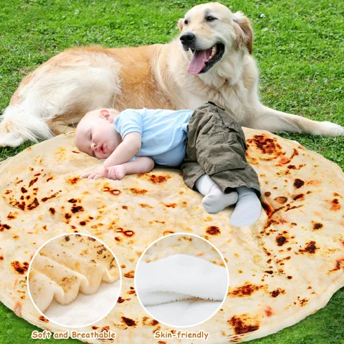 Miniatura 3 de Manta de tortilla tamaño adulto, manta de burrito de 71 pulgadas, regalos divertidos novedosos para novia, novio, manta de franela suave y cómoda