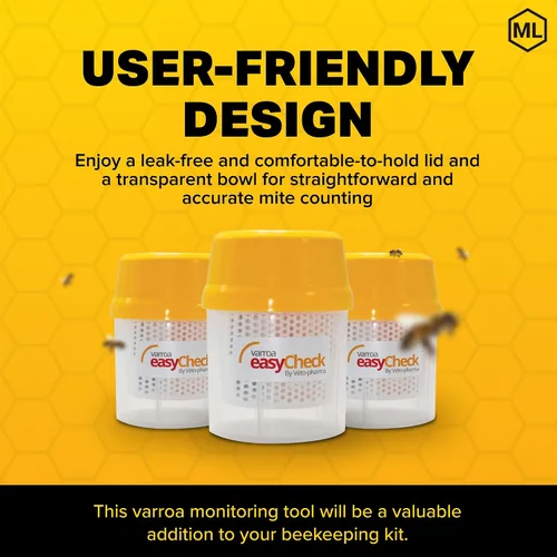 Miniatura 3 de Mann Lake Varroa EasyCheck, monitoreo de precisión para una salud óptima de la colmena, para lavado con alcohol y métodos de monitoreo de ácaros