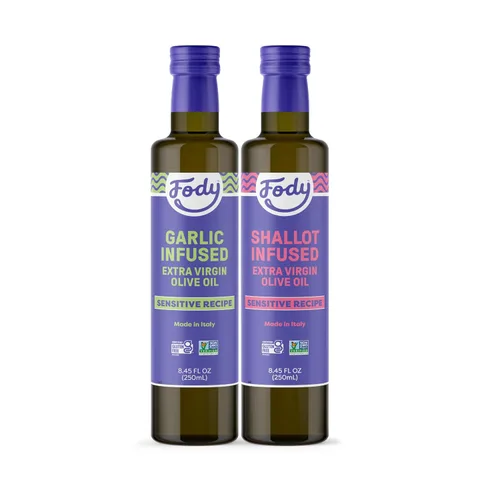 Miniatura 7 de Fody Foods Aceite de Oliva Virgen Extra Vegano Infusión de chalota de fabricación italiana Certificado bajo FODMAP Apto para tripas Fibras