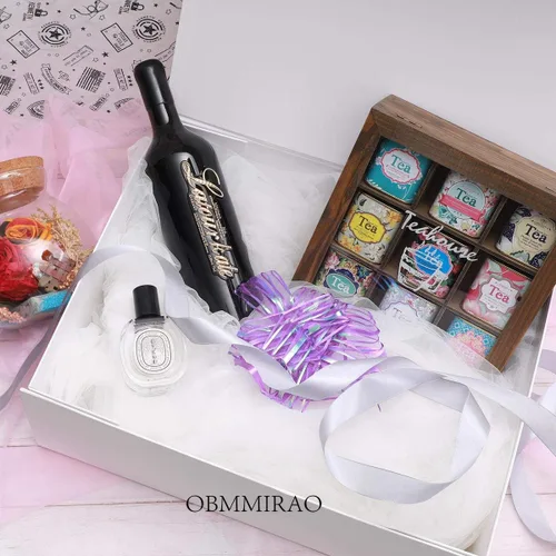 Miniatura 2 de Caja de regalo negra con tapa de 12 x 8 x 2.5 pulgadas, caja de regalo magnética para envolver, caja de regalo a granel para regalo, grano de malla