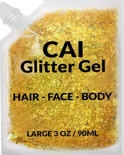 Miniatura 19 de Gel de purpurina para rostro, cuerpo y cabello, purpurina de Halloween para niños y mujeres, gel de grado cosmético de 3 onzas con luna y estrellas