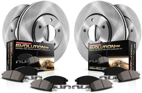 PowerStop Kit de freno delantero y trasero para Nissan Altima 2019-23 - Rotores de disco y pastillas de freno de cerámica de repuesto, KOE8684