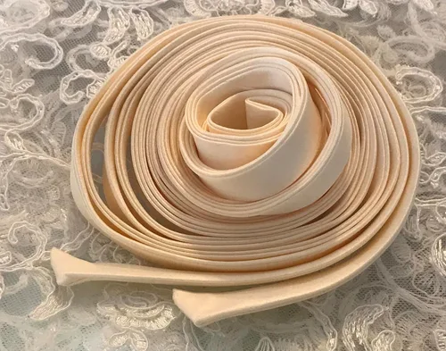 Miniatura 10 de Cinta de satén de 140 pulgadas para corsé de boda, correas con cordones en la espalda, cinta con cordones para reemplazo de cremallera trasera