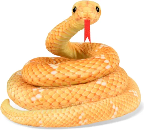 Miniatura 8 de Peluche de serpiente, animal de serpiente de peluche, serpientes de juguete pequeñas de 27 pulgadas para niños, animales de peluche gigantes, Negro