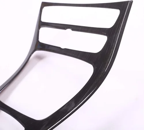 Miniatura 8 de YIWANG Adhesivos ABS de grano de madera negra para consola central de engranajes, marco de marco, 2 unidades para Mercedes Benz Clase E W213