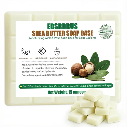 Miniatura 8 de Base de jabón de glicerina de 15 onzas, base perfumada para derretir y verter para manualidades, fácil de cortar, vegana y natural, hidratante