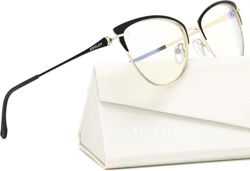 Miniatura 35 de ANYLUV Gafas de luz azul para mujeres y hombres, lentes de bloqueo de luz azul para mujer, anteojos de computadora antifatiga ocular