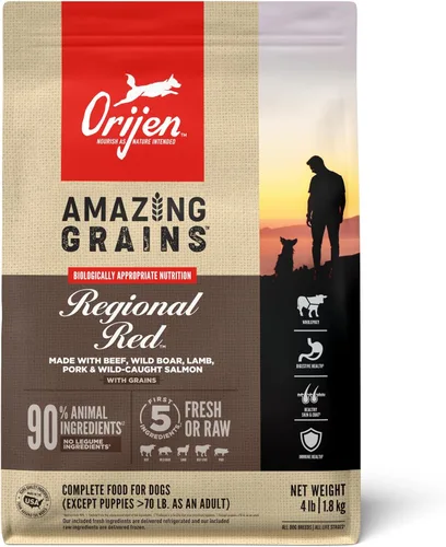 Miniatura 16 de ORIJEN Amazing Grains - Alimento seco para perros con alto contenido de proteínas, receta original, bolsa de 22.5 libras