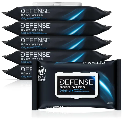 Miniatura 12 de Toallitas corporales naturales Defense Soap con aceite de árbol de té Toallitas de ducha para hombres y mujeres, ideales para lucha, combate