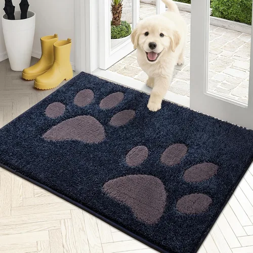 Miniatura 25 de PURRUGS Tapete para puerta que atrapa la suciedad, 32 x 70 pulgadas, antideslizante, lavable a máquina, tapete de microfibra para entrada, tapete