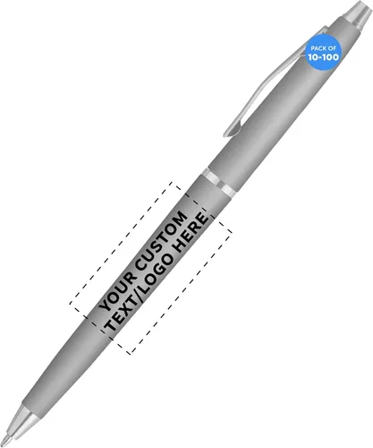 Miniatura 8 de DISCOUNT PROMOS Langham - Juego de 10 bolígrafos a granel, tinta negra, ideal para oficina, escuela, negocios, ferias comerciales, color verde
