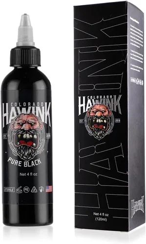 Miniatura 9 de HAWINK Tinta negra del tatuaje 4oz (4.1 fl oz) del pigmento amistoso suministros concentrado negro ti203-120-002
