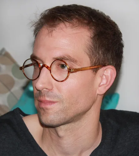 Miniatura 2 de BLUELESS Gafas redondas vintage Professor Readers (negro)