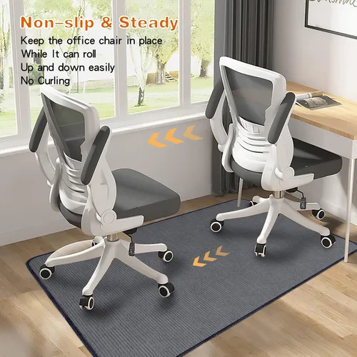 Miniatura 6 de USTIDE Tapete mejorado para silla de oficina para suelos de madera dura y azulejos, 35 x 47 pulgadas, tapete para silla rodante de juegos de Café
