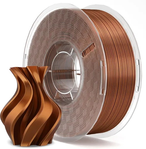 ELEGOO Filamento PLA Seda Cobre 1.75mm 1KG, Filamento para Impresora 3D con Precisión Dimensional +/- 0.02mm, Carrete de 1kg (2.2lbs) Compatible con