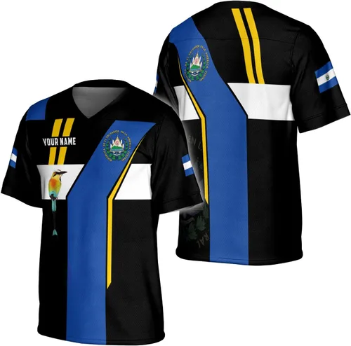 Miniatura 12 de Camiseta de fútbol de El Salvador personalizada de El Salvador Jersey de fútbol de El Salvador para hombres, camisas de El Salvador 3D
