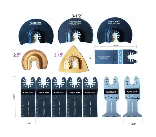Miniatura 4 de FastCraft - Hojas de sierra oscilantes de alta calidad, 40 piezas, se adapta a la mayoría de las marcas