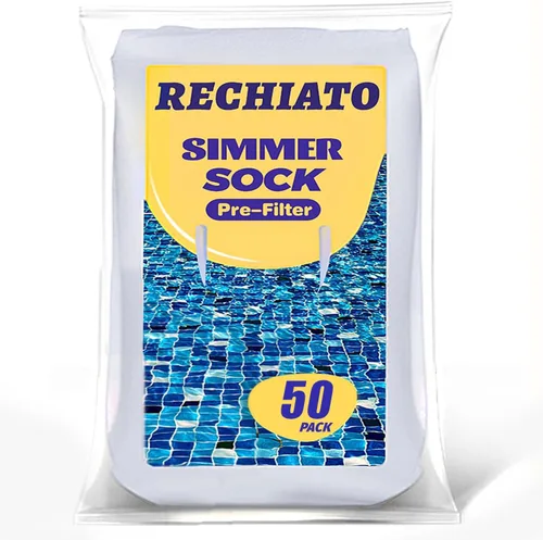Miniatura 7 de Paquete de 50 calcetines de piscina para filtros de piscina, filtros de cestas y desnatadores para filtrar desechos y hojas, sistema de filtro