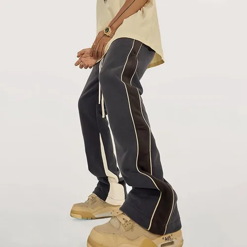 Miniatura 2 de Pantalones deportivos de gamuza sintética para mujer, pantalones de baile acampanados para hombre