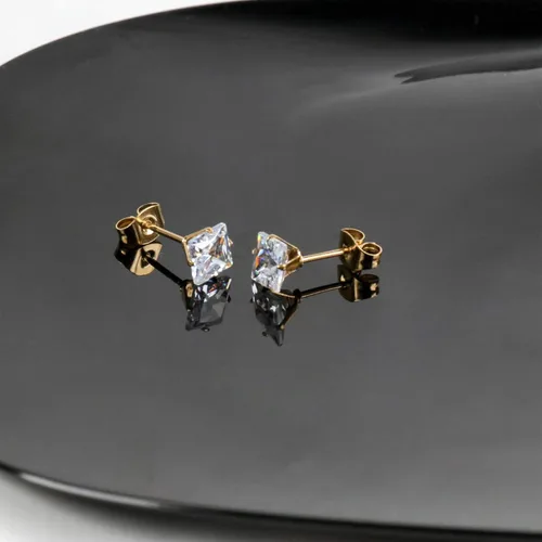 Miniatura 3 de NEWITIN 12 Pairs Stainless Steel Stud Earrings for Men Hypoallergenic Earrings Inlaid Cubic Zirconia Men Earrings Hoop Earrings Stud Earrings for