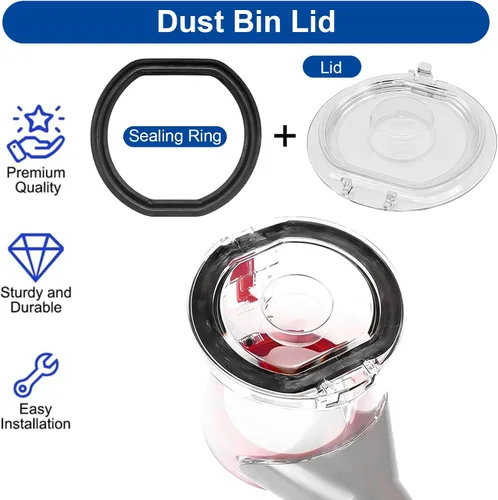 Miniatura 4 de ilovelife Tapa de contenedor de polvo, 2 postes y 2 prefiltros de repuesto para Dyson V7 V8 Animal Absolute Motorhead aspiradora inalámbrica