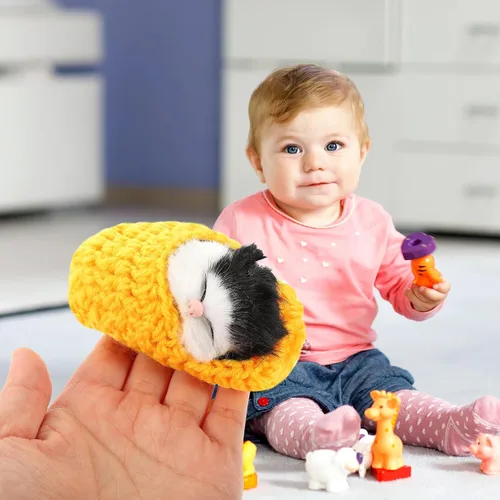 Miniatura 8 de Ciieeo Gato dormido en zapatilla de juguete con sonidos de maullidos mini gatito en decoración de zapatos para niños y niñas para fiestas de Navidad