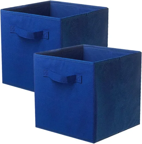Miniatura 43 de PowerKing Cubos de almacenamiento plegables con asas, contenedores plegables de tela para estantes de armario, contenedores de almacenamiento Naranja