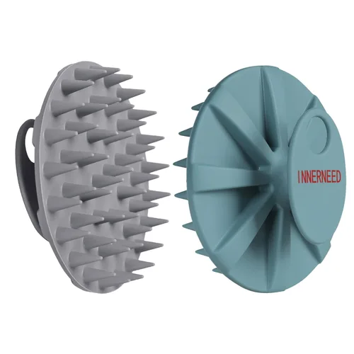 Miniatura 15 de INNERNEED Masajeador de Cuero Cabelludo Cepillo de Champú, Cuidado Manual del Cuero Cabelludo Húmedo y Seco Cepillo Exfoliante para Lavar el Negro