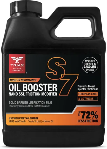 Triax Max Oil Booster S7, limpiador de lodos de motor, refuerzo TBN, modificador de fricción, estabilizador de viscosidad, inhibidor de oxidación,