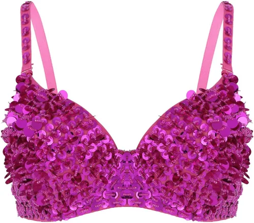 Miniatura 29 de Sujetador de disfraz de danza del vientre brillante para mujer, con lentejuelas, para baile rave, fiesta, club