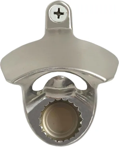 Miniatura 7 de Abrebotellas magnético de bronce antiguo para montaje en pared, abridor de tapas de cerveza con tornillos de acero inoxidable retro con imanes