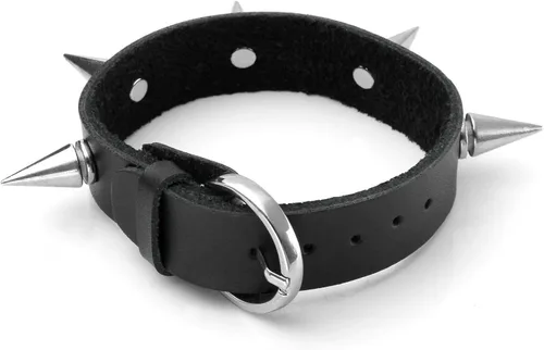 Miniatura 2 de MILAKOO Pulsera de piel sintética estilo punk con remaches acentuados
