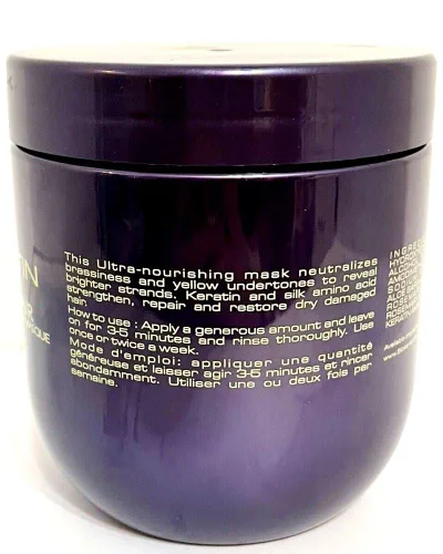 Miniatura 3 de Mascarilla para el cabello morado con queratina bio 16.9 fl oz