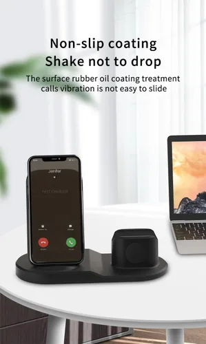 Miniatura 7 de Estación de carga 3 en 1, cargador inalámbrico de 15 W para iPhone 17/16/8-15, Galaxy S6-S25, Apple Watch (solo Gen 1-8), para Lightning Air. Pods