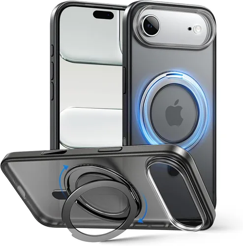 Miniatura 38 de MAGIC JOHN Soporte Magnético Invisible Giratorio 360° para Funda de iPhone 17 Pro [Botón de Control de Cámara] [Compatible con MagSafe] 16 FT Negro