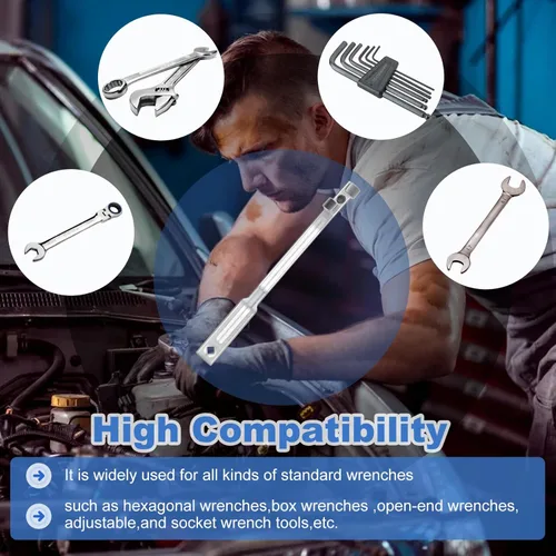 Miniatura 5 de Werhoo Barra de herramientas extensora de llave con imán - Extensión de llave con orificio de 1/2 pulgada, para mecánicos, comerciantes de garaje