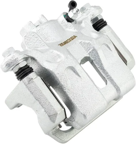 Miniatura 5 de TRQ Kit de pastillas de freno trasero y rotor, pinza de freno, kit químico, pastillas de freno, rotor de freno de cerámica premium recubierto G