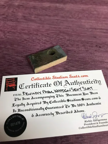 Miniatura 2 de Fenway Park - Pluma de asiento original con COA Boston